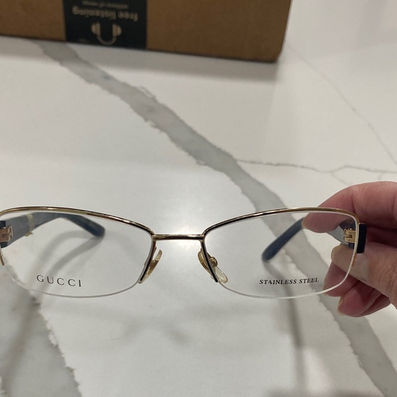 Gucci Women's Gold Stainless Steel Glasses - Picture 1 of 6